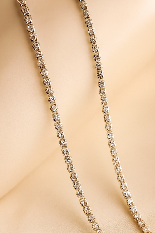 Pulsera de tenis mini con diamantes en oro