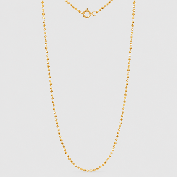 Cadena de tejido militar diamantado de 60 cm en oro