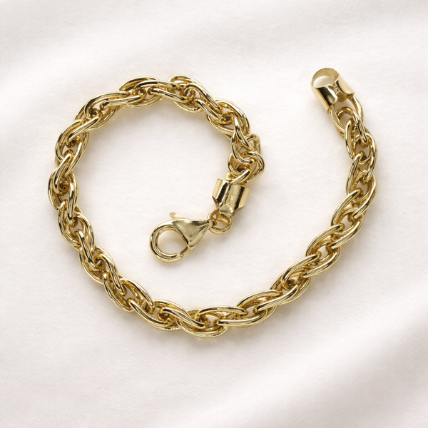 Pulsera de eslabones infinito en oro