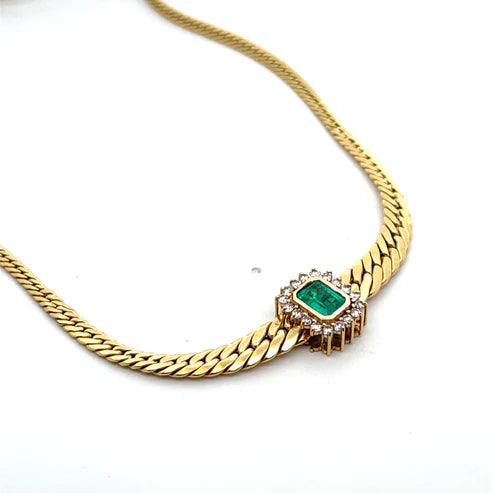 Radiant Emerald Statement Necklace