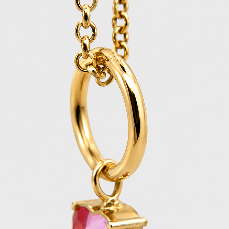 Enhancer redondo porta charms en oro, vista 2