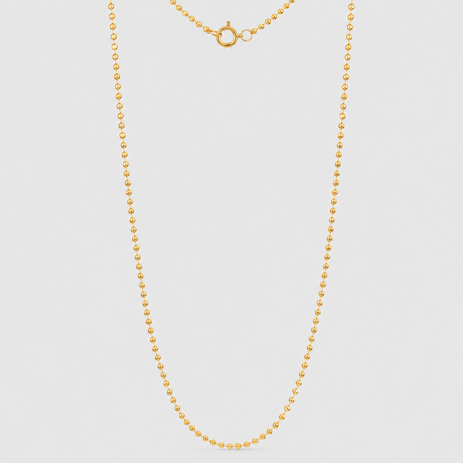 Cadena de tejido militar diamantado de 60 cm en oro